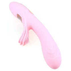 Generique Vibro Rabbit chauffant Lilo Heat 23cm Rose
